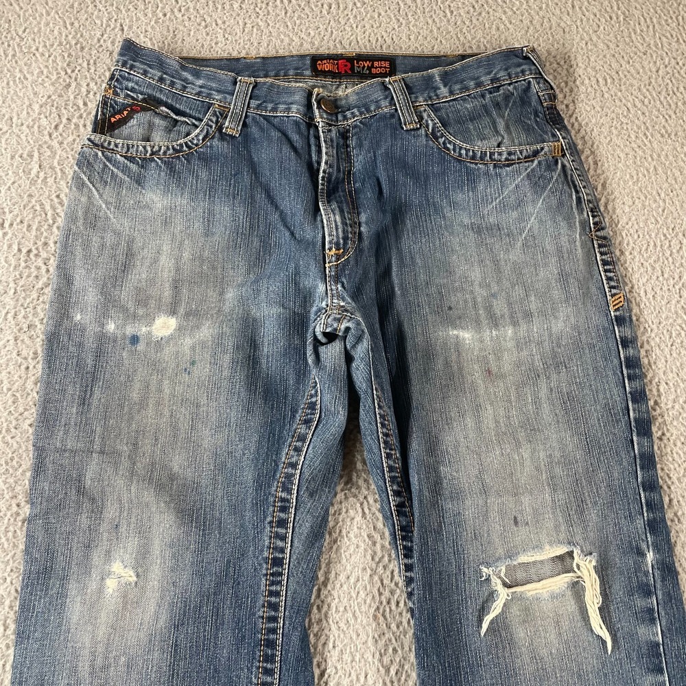 ARIAT FR Low Rise M4 Low Rise Boot Cut Jeans Size 36x30 CAT2 Work Fire Resistant - Picture 2 of 13
